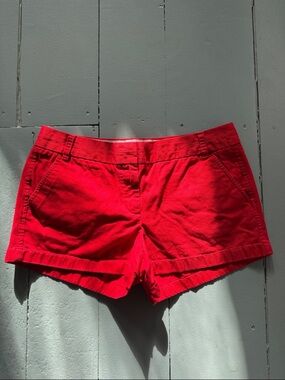 JCrew Red Women's Cotton chino Shorts size 12